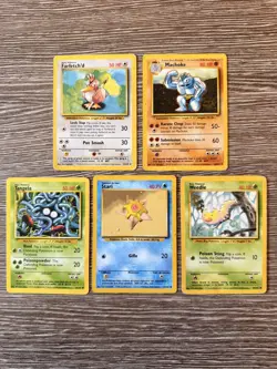 5x Pokemon Cards Wotc Vintage Card Bundle BASE SET (3) - Image 1