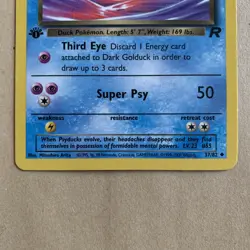 Dark Golduck 37/82 1st Edition Team Rocket Uncommon Pokemon Card - Image 3