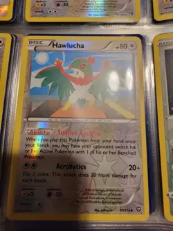 Reverse Holo Foil Hawlucha # 97/114 Steam Siege Set Pokemon Cards NM/MINT - Image 2