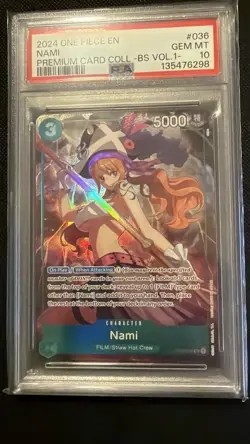 Nami Premium Card Collection- ONE PIECE OP02-036 Vol. 1 English - PSA 10 - Image 1