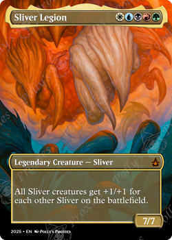 Sliver Legion FOIL (MISCUT) Proxy Playtest Card with Custom Fantasy Art Design - Image 3
