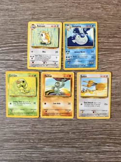 5x Pokemon Cards Wotc Vintage Card Bundle BASE SET - Image 1