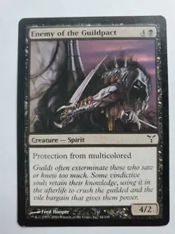 MTG Magic The Gathering Card Enemy of the Guildpact Creature Spirit Black Dissen - Image 1