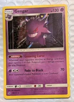 Gengar - 38/111 - Pokemon Crimson Invasion Sun & Moon Holo Rare Card NM - Image 1