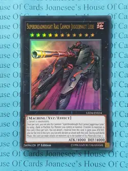 LED4-EN034 Superdreadnought Rail Cannon Juggernaut Liebe Yu-Gi-Oh Card 1st New - Image 1