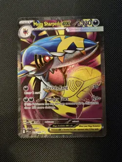 Mega Sharpedo ex Ultra Rare 113/094 Phantasmal Flames Full Art Pokemon Card TCG - Image 1