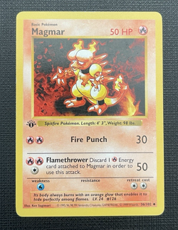 Magmar #36/102 1st Edition - Base Set Shadowless - Pokemon TCG Card English - Image 1