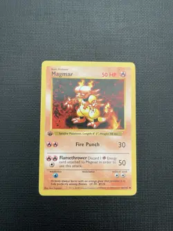 Magmar #36/102 1st Edition - Base Set Shadowless - Pokemon TCG Card English - Image 2