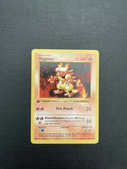 Magmar #36/102 1st Edition - Base Set Shadowless - Pokemon TCG Card English - Image 3