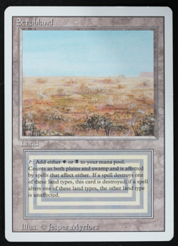 Scrubland Dual Land Revised MTG Card Reserved List Magic the Gathering - Image 2