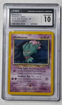 POKEMON CARD: Misdreavus Black Star Promos 2001 CGC Graded Gem Mint 10 #39 - Image 1