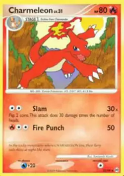 POKEMON CARD CHARMELEON 35/99 NO 005 FLAME POKEMON TCG CCG - Image 1