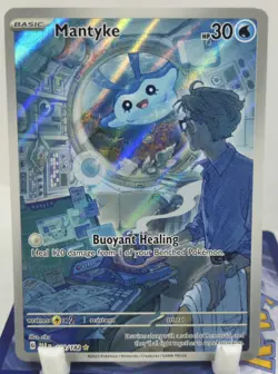 Mantyke 189/182 Sv04: Paradox Rift Holo Illustration Rare Pokemon TCG Card NM/M - Image 1