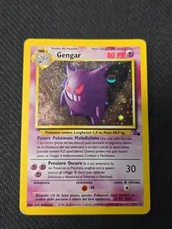 Italian Pokemon Cards Fossil Rare Holo: Gengar 5/62 MP - Image 1