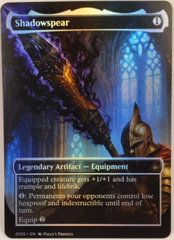 Shadowspear FOIL Proxy Playtest Card with Custom Fantasy Art - Image 1