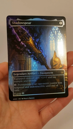Shadowspear FOIL Proxy Playtest Card with Custom Fantasy Art - Image 2