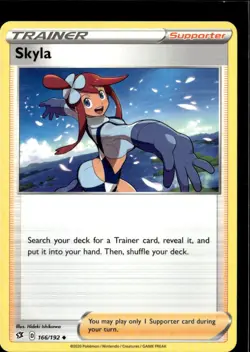Pokemon Skyla 166/192 Rebel Clash Non Holo Uncommon 2 Card Lot - Image 1