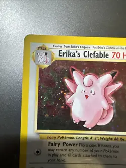 Erika's Clefable 3/132 Gym Heroes 2000 Holo Rare WOTC Pokemon Card Vintage NM/LP - Image 1