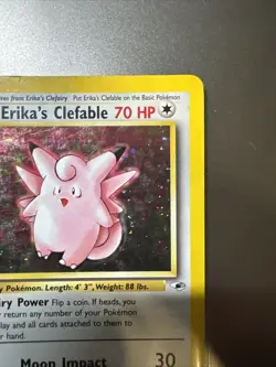 Erika's Clefable 3/132 Gym Heroes 2000 Holo Rare WOTC Pokemon Card Vintage NM/LP - Image 2