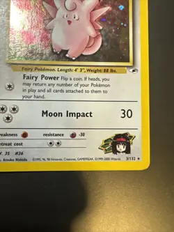 Erika's Clefable 3/132 Gym Heroes 2000 Holo Rare WOTC Pokemon Card Vintage NM/LP - Image 3
