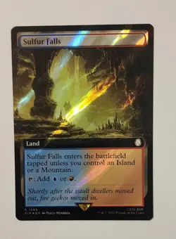 Mtg Fallout Sulfur Falls Extended Art NM Surge Foil - Image 1