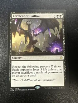 Torment of Hailfire Hour of Devastation Regular 77/199 NM JL - Image 1