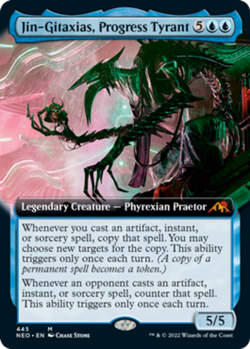 1x Jin-Gitaxias, Progress Tyrant - Extended Art Light Play MTG Magic - Kid Icaru - Image 1