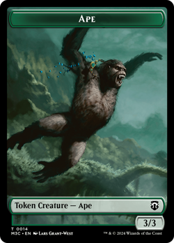 Ape // Plant Double-Sided Token [Modern Horizons 3 Commander Tokens] Magic MTG - Image 1
