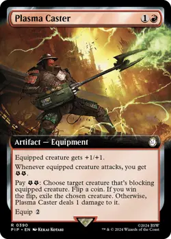 MTG Plasma Caster Extended Art - Fallout Commander #390 - Image 1