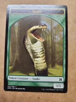 MTG Snake Token - Modern Masters 2015 Magic LP 012/016 BULK DISCOUNT MUSTBUY 2+! - Image 1