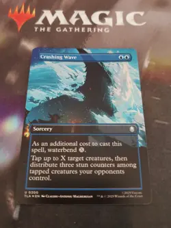 Mtg. Crashing Wave. Foil Borderless. Avatar: The Last Airbender. Pack Fresh - Image 1
