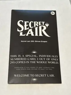 Shivan Dragon (Serial Numbered) Secret Lair Drop Regular - Image 2