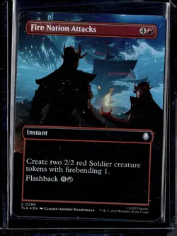 Fire Nation Attacks (Borderless) - 299 - Foil - TLA - NM - MTG - Image 1