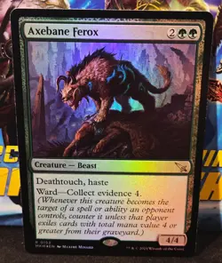 magic the gathering - FOIL!! - Axebane Ferox - Creature - Beast - Ward - Rare - Image 1