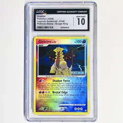 CGC 10 Pokemon 2008 Giratina 4/146 Reverse Platinum Stamp Burger King GEM MINT - Image 1