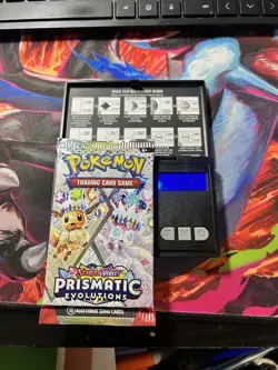 GOD PACKU 🔥22.24g🔥HEAVY Prismatic Evolutions Pokemon Sealed Booster Pack - Image 1
