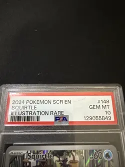 Pokemon TCG Squirtle 2024 Stellar Crown Illustration PSA 10 - Image 2