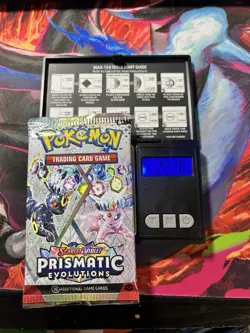 GOD PACKU 🔥22.38g🔥VERY HEAVY Prismatic Evolutions Pokemon Sealed Booster Pack - Image 1