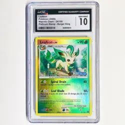 CGC 10 Leafeon 24/100 Reverse Platinum Stamp Majestic Dawn Pokemon 2008 GEM MINT - Image 1