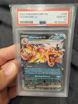2023 POKEMON OBF EN-OBSIDIAN FLAMES #125 CHARIZARD EX PSA 10 - Image 1