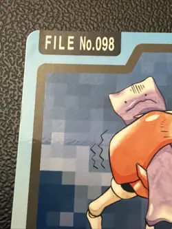 Krabby File No. 098 - Carddass Pocket Monsters Pokemon Japanese Vintage - Image 2