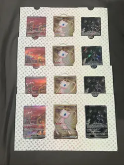 x4 Pokemon TCG 151 UPC Promo Set Mew 053, Mewtwo 052, Metal Mew 205 New Sealed - Image 1