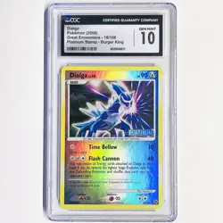 CGC 10 Pokemon 2008 Dialga 16/106 Platinum Stamped Burger King Reverse GEM MINT - Image 1