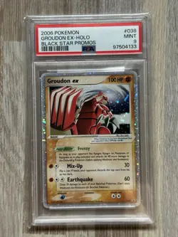 2006 Pokemon Groudon ex #038 Black Star Promo PSA 9 Mint - Image 1
