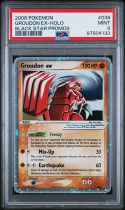 2006 Pokemon Groudon ex #038 Black Star Promo PSA 9 Mint - Image 2