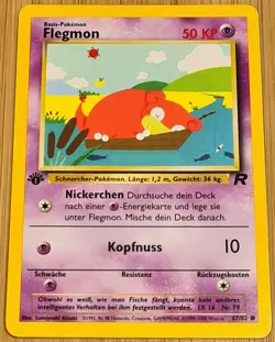 Flegmon # 67/82 Common 1.Edition Team Rocket 2000 Pokemon Deutsch Mint Vintage - Image 1