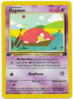 Flegmon # 67/82 Common 1.Edition Team Rocket 2000 Pokemon Deutsch Mint Vintage - Image 4
