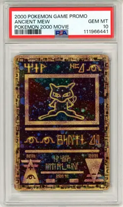 2000 Pokemon Ancient Mew Game Promo Movie with Swirls PSA 10 GEM MINT - Image 1