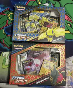 LOT Crown Zenith Regieleki V Regidrago V Pokemon Collector Boxes Sword & Shield - Image 1