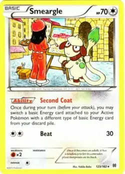 Smeargle 123/162 Breakthrough Rare Near Mint Pokemon DNA GAMES - Image 1